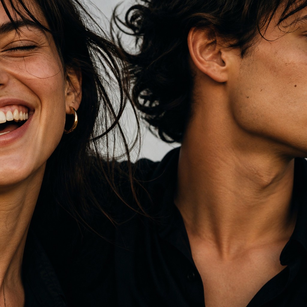 portrait of two people together — Cropping Art Style
