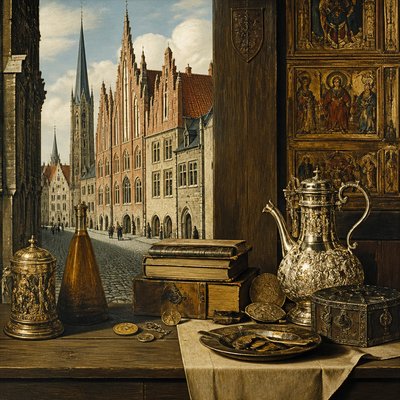 still life with everyday objects — Estonian Art Style