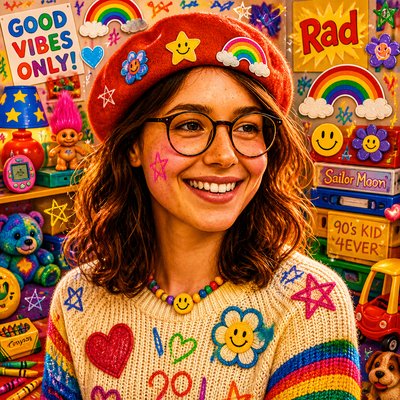 Kidcore Aesthetic Style Transfer Example