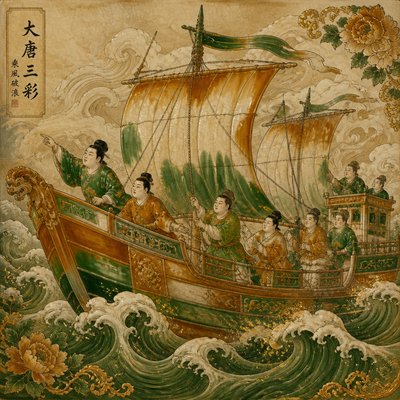 sailing ship on a stormy sea