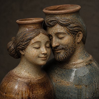 portrait of two people together