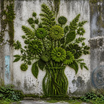 bouquet of flowers in a glass vase