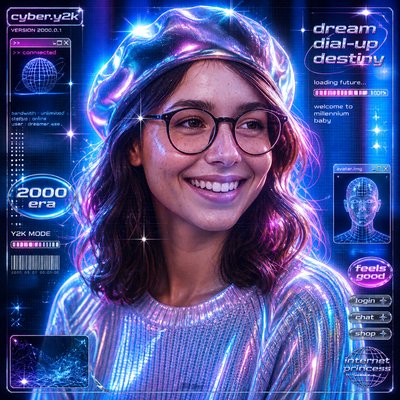 Cyber Y2K Aesthetic Style Transfer Example