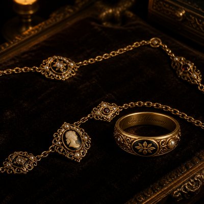Victorian Jewelry Design Style Transfer Example