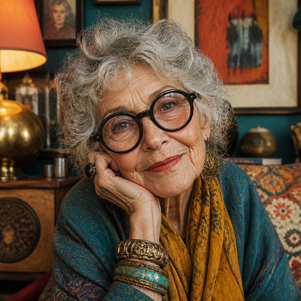 close-up portrait of an elderly person with expressive weathered features — Eclectic Interior Design