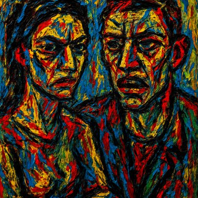 portrait of two people together