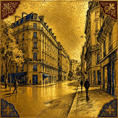 Gold Leaf Gilding Art Style Style Transfer Example