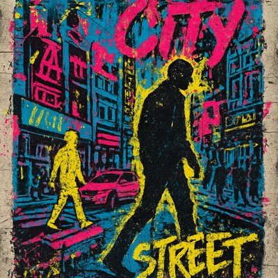 urban street with city activity
