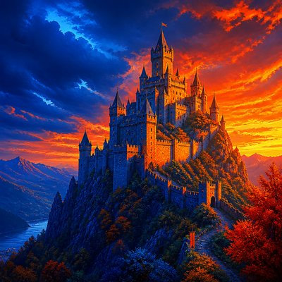 majestic castle on a hilltop