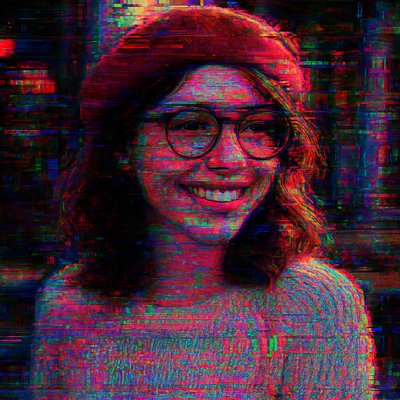Digital Glitch Abstract Art Style Style Transfer Example