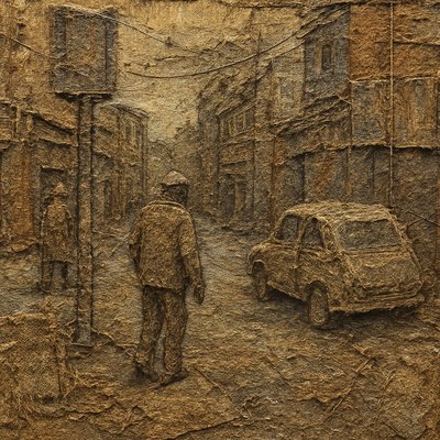 urban street with city activity
