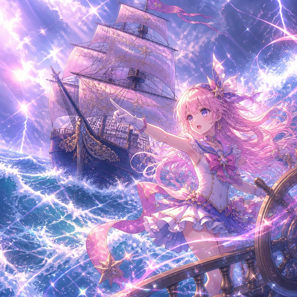 sailing ship on a stormy sea