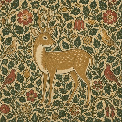 animal standing in natural pose — Arts and Crafts Style
