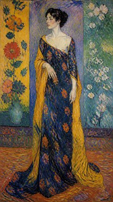 full-length portrait of an elegant figure