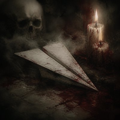 a paper plane, clean minimal composition on a plain background, no text