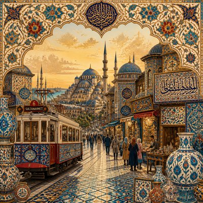 urban street with city activity