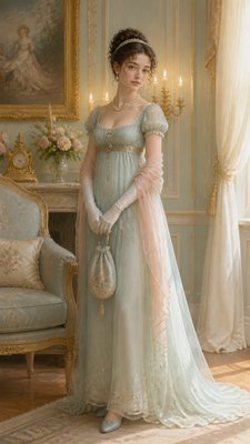 full-length portrait of an elegant figure