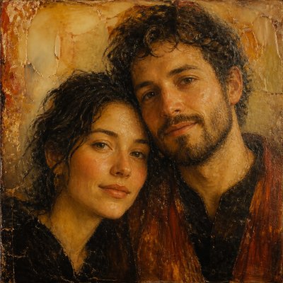 portrait of two people together