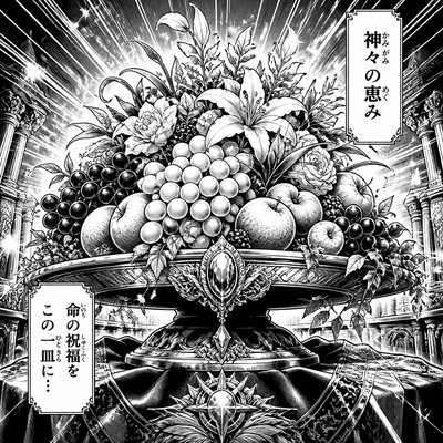 still life arrangement of fruits and flowers