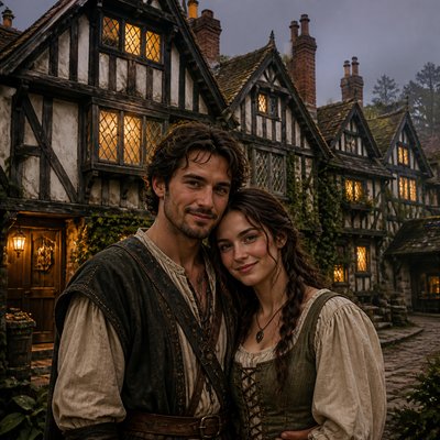 portrait of two people together