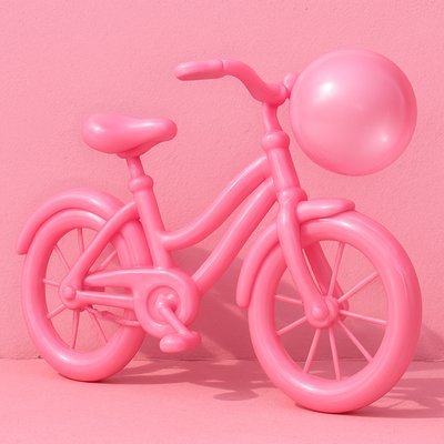 bicyle resting against a wall