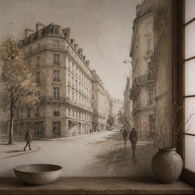 Wabi-Sabi Interior Design Style Transfer Example