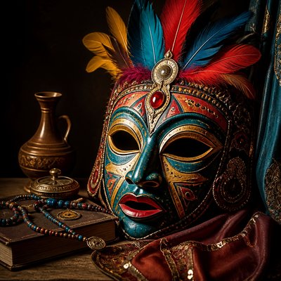 still life with everyday objects — Mask Art Style
