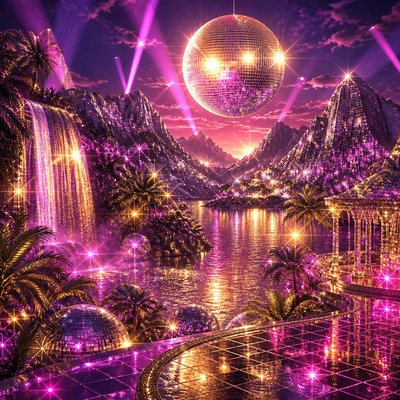 wide landscape with natural scenery — Disco Aesthetic