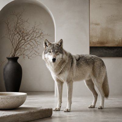 animal standing in natural pose — Contemporary Interior Design