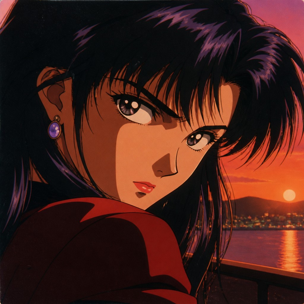 Classic 90s Anime Art Style AI art example