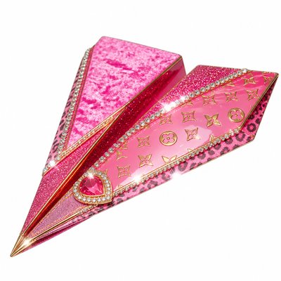 a paper plane, clean minimal composition on a plain background, no text