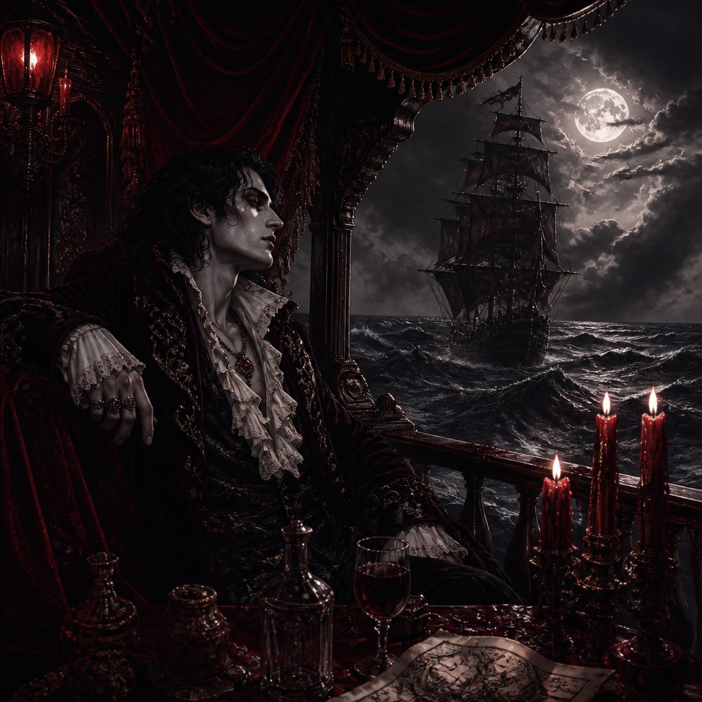 sailing ship on a stormy sea — Vampirecore Aesthetic