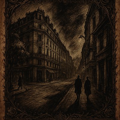 Dark Academia Manga Illustration Style Transfer Example