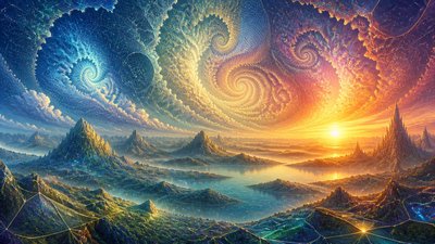 sweeping panoramic landscape with a dramatic sky
