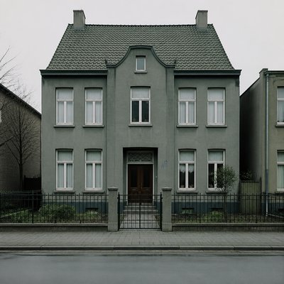 house with front view — New Objectivity Art Style