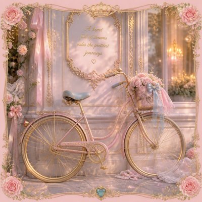 bicyle resting against a wall — Princesscore Aesthetic