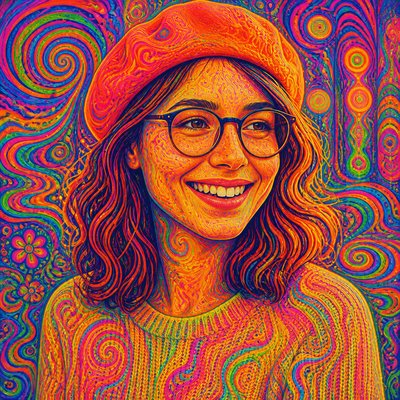 Psychedelic Art Style Style Transfer Example