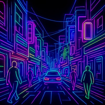 urban street with city activity