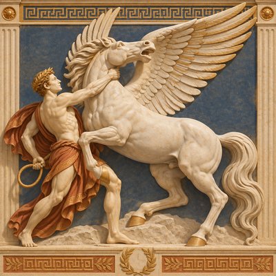 a statue of a man riding a white horse