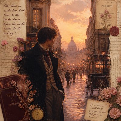 urban street with city activity — Romantic Academia Aesthetic