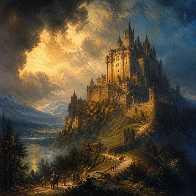 majestic castle on a hilltop