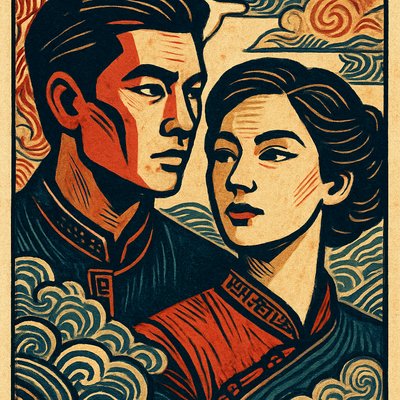 portrait of two people together