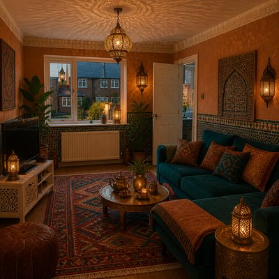 Moroccan Interior Design Style Transfer Example