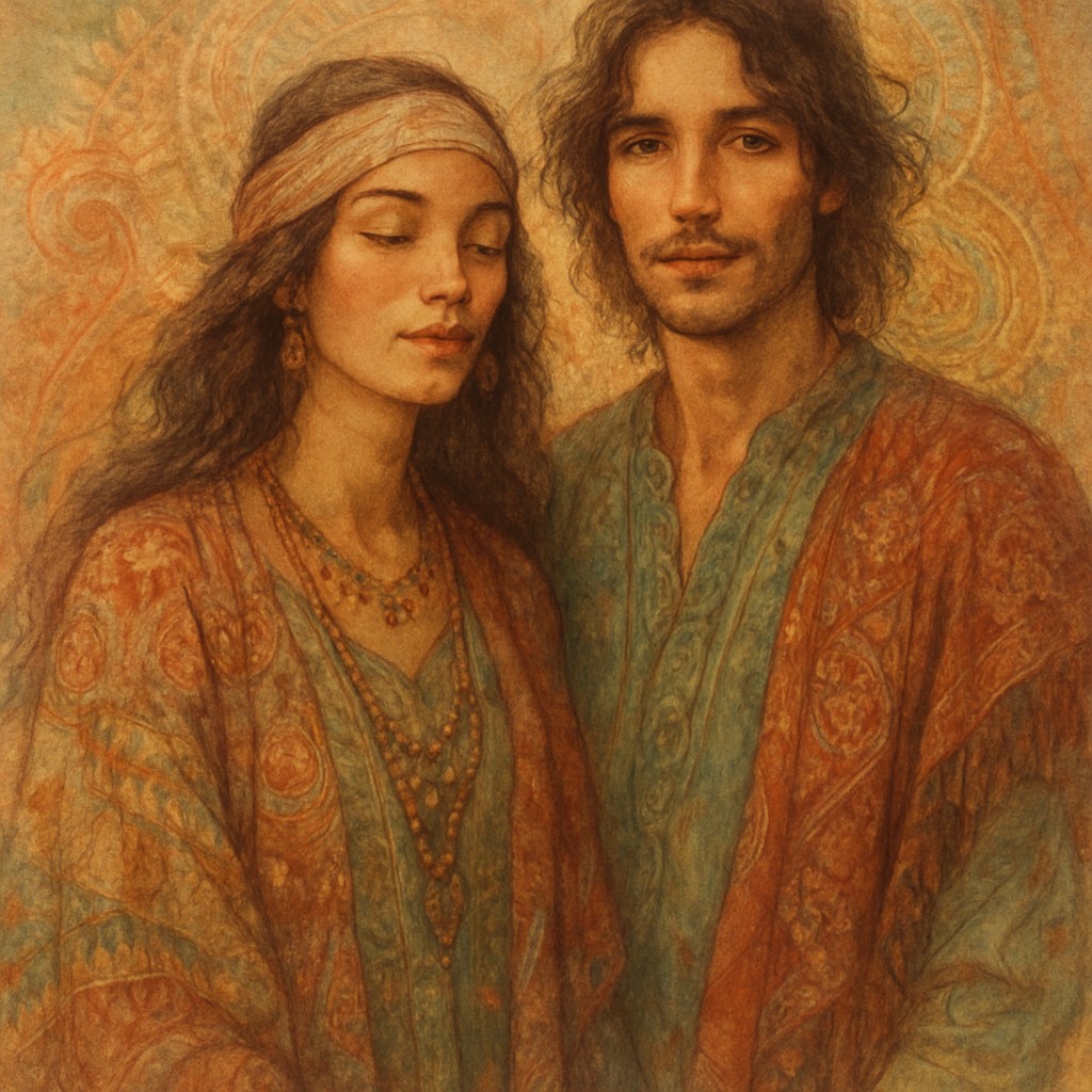 portrait of two people together