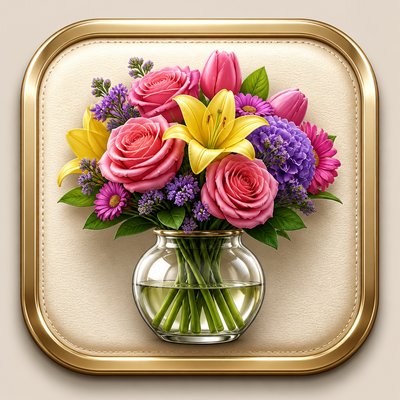 bouquet of flowers in a glass vase