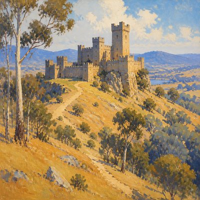 majestic castle on a hilltop
