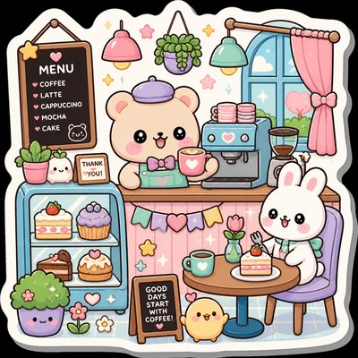 cozy cafe interior with warm lighting