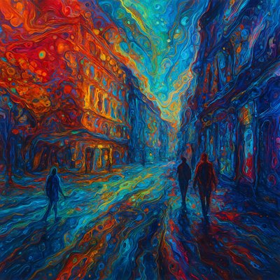 Fluid Abstract Art Style Style Transfer Example