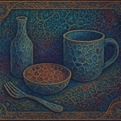 still life with everyday objects