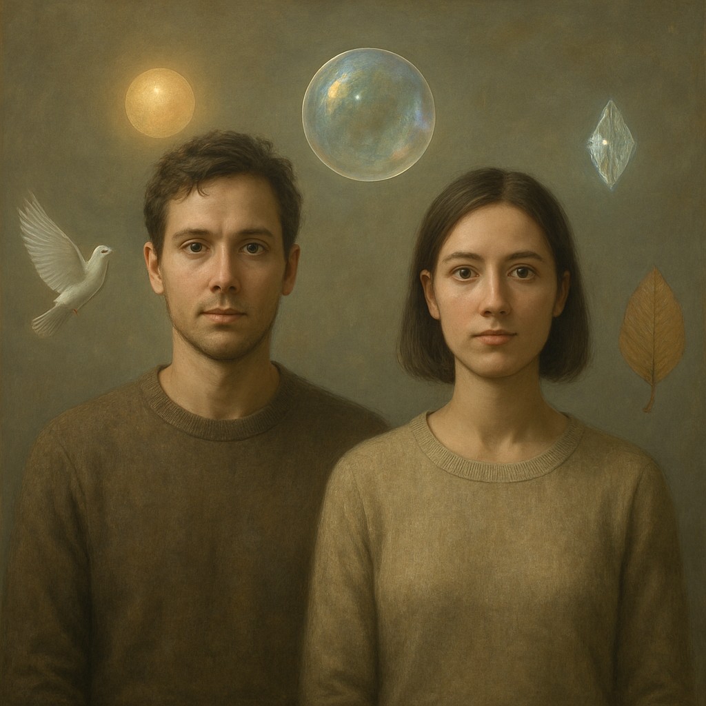 portrait of two people together